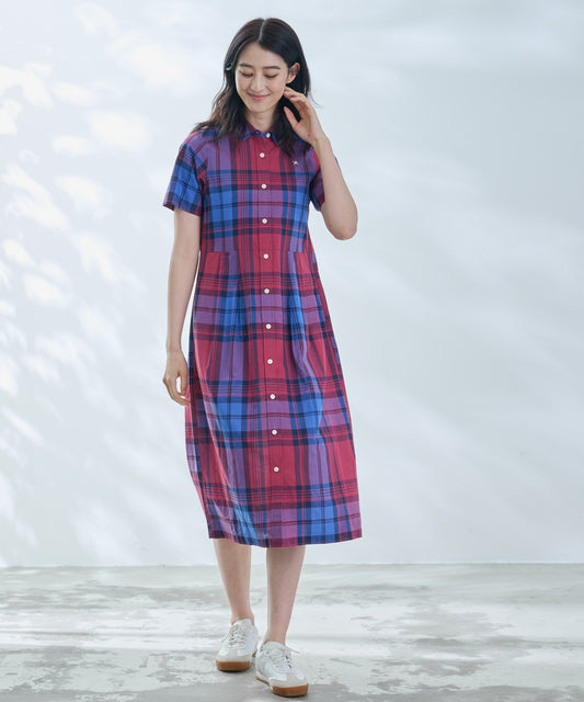 Arnold Palmer マドラスチェック シャツワンピース