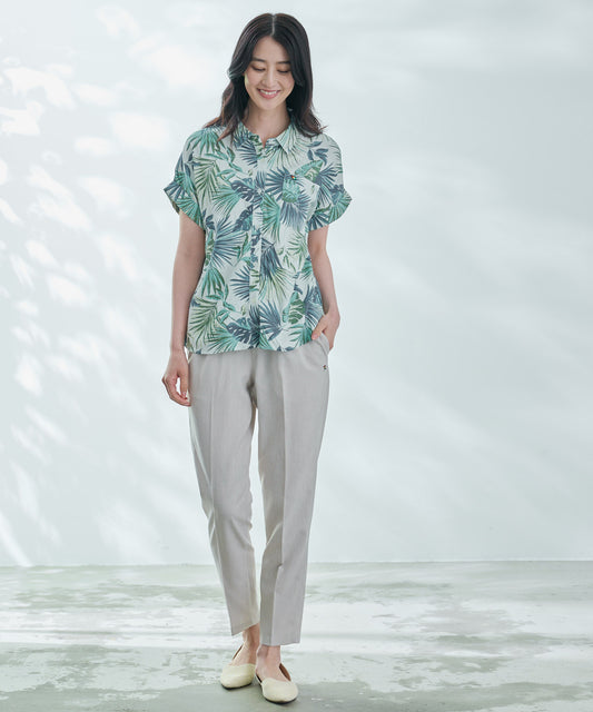 Arnold Palmer リゾート柄 半袖コンパクトシャツ