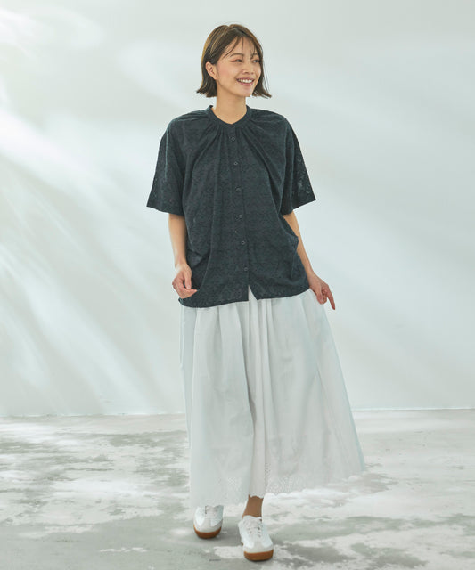 Arnold Palmer インドコットン ジャガードブラウス