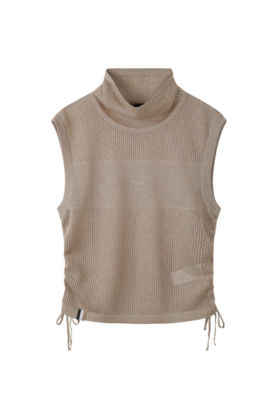 SM W Mesh Mock-Neck SW Vest | メッシュ モックネック スウェットベスト