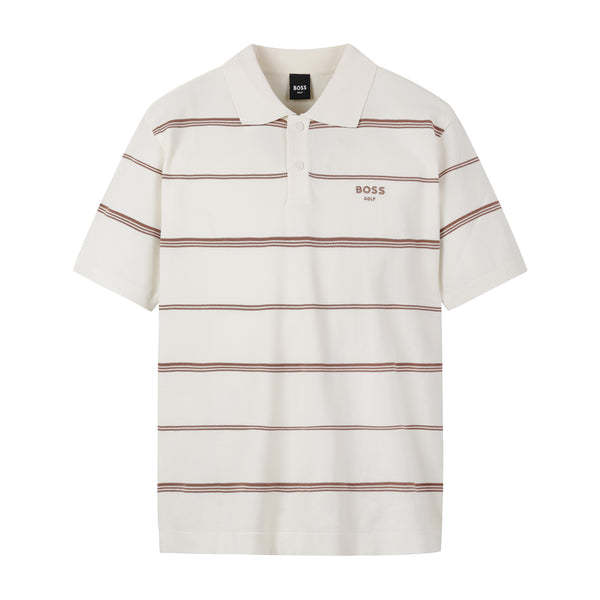 SS Stripe Polo Sweater | ストライプ 半袖ポロセーター