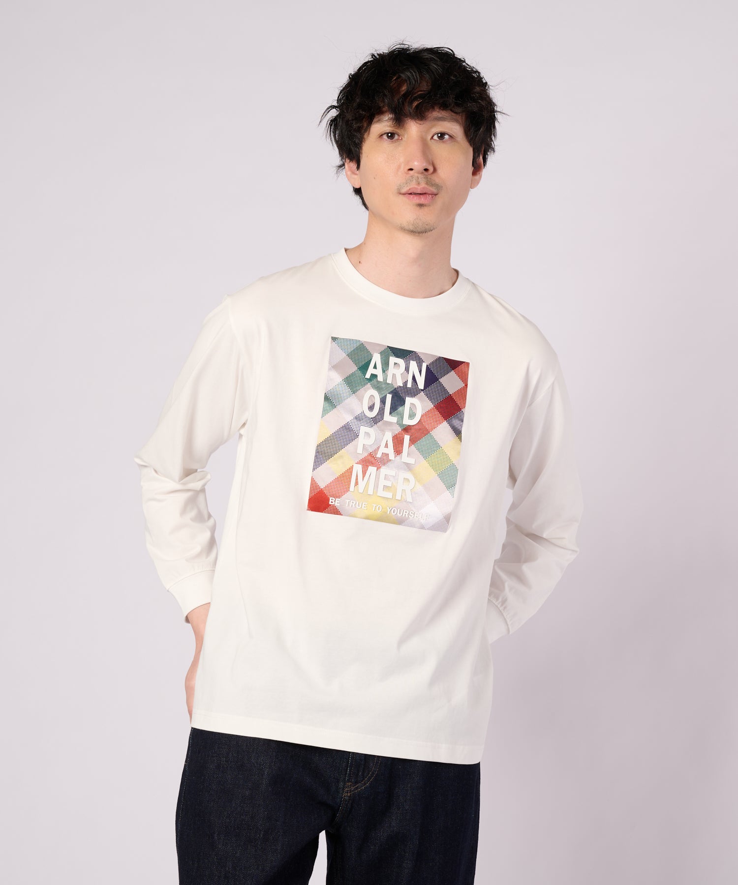 パーマーチェックグラフィック ロングスリーブTシャツ（Tシャツ