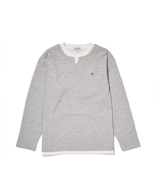 Arnold Palmer メランジスムース フェイクレイヤード キーネックプルオーバー