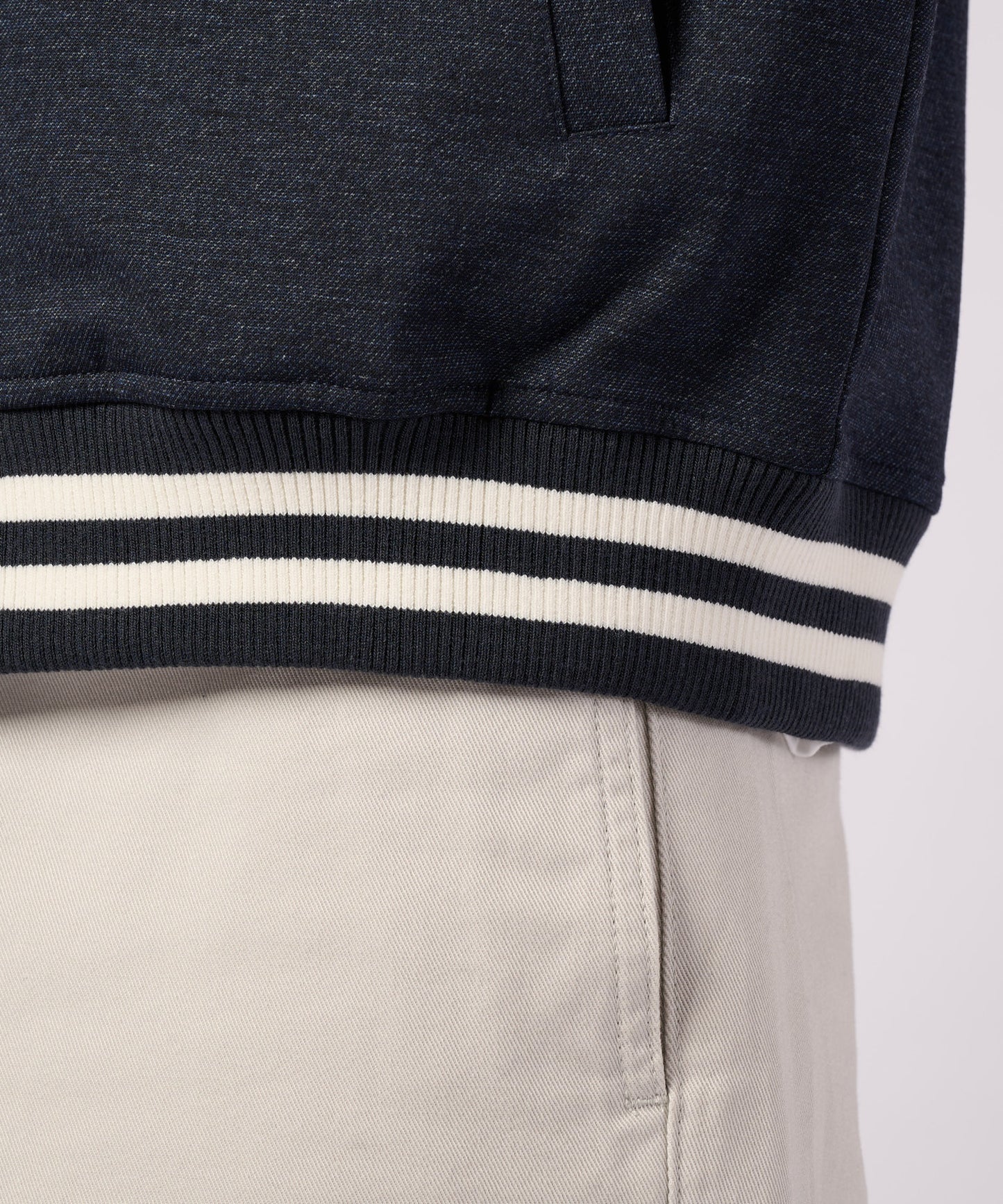 デニムライク ポンチ スタンドブルゾン