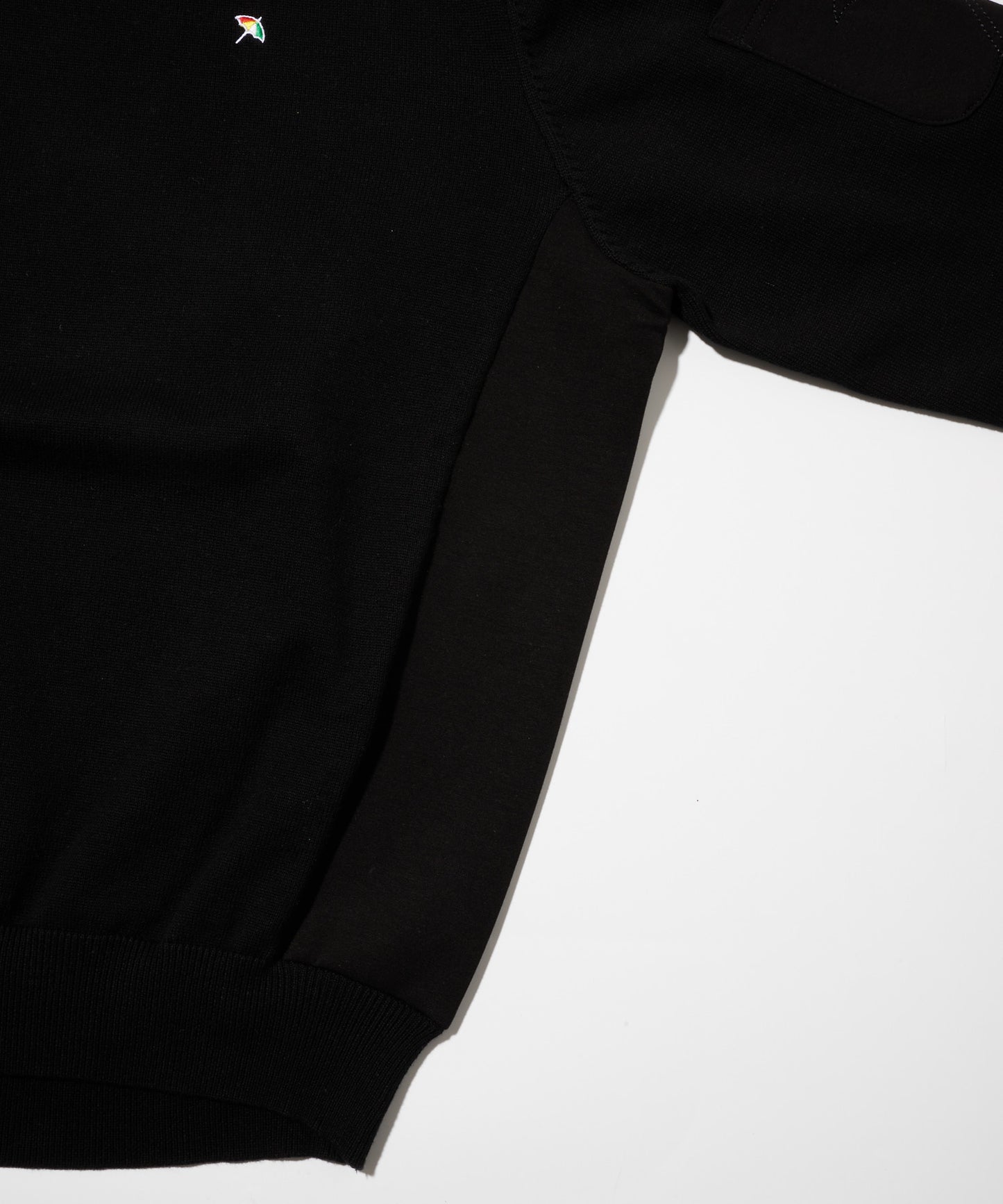 異素材切替 ニット プルオーバー