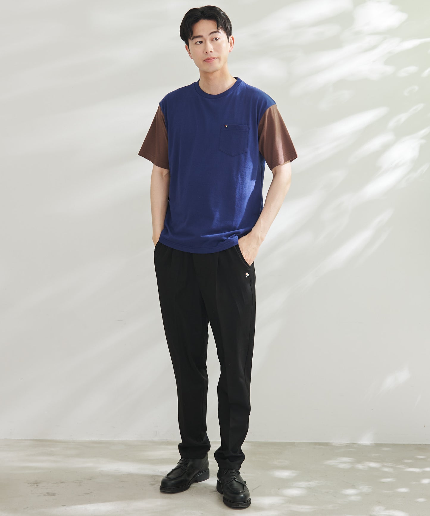 【残り2点】USAコットン配色Tシャツ