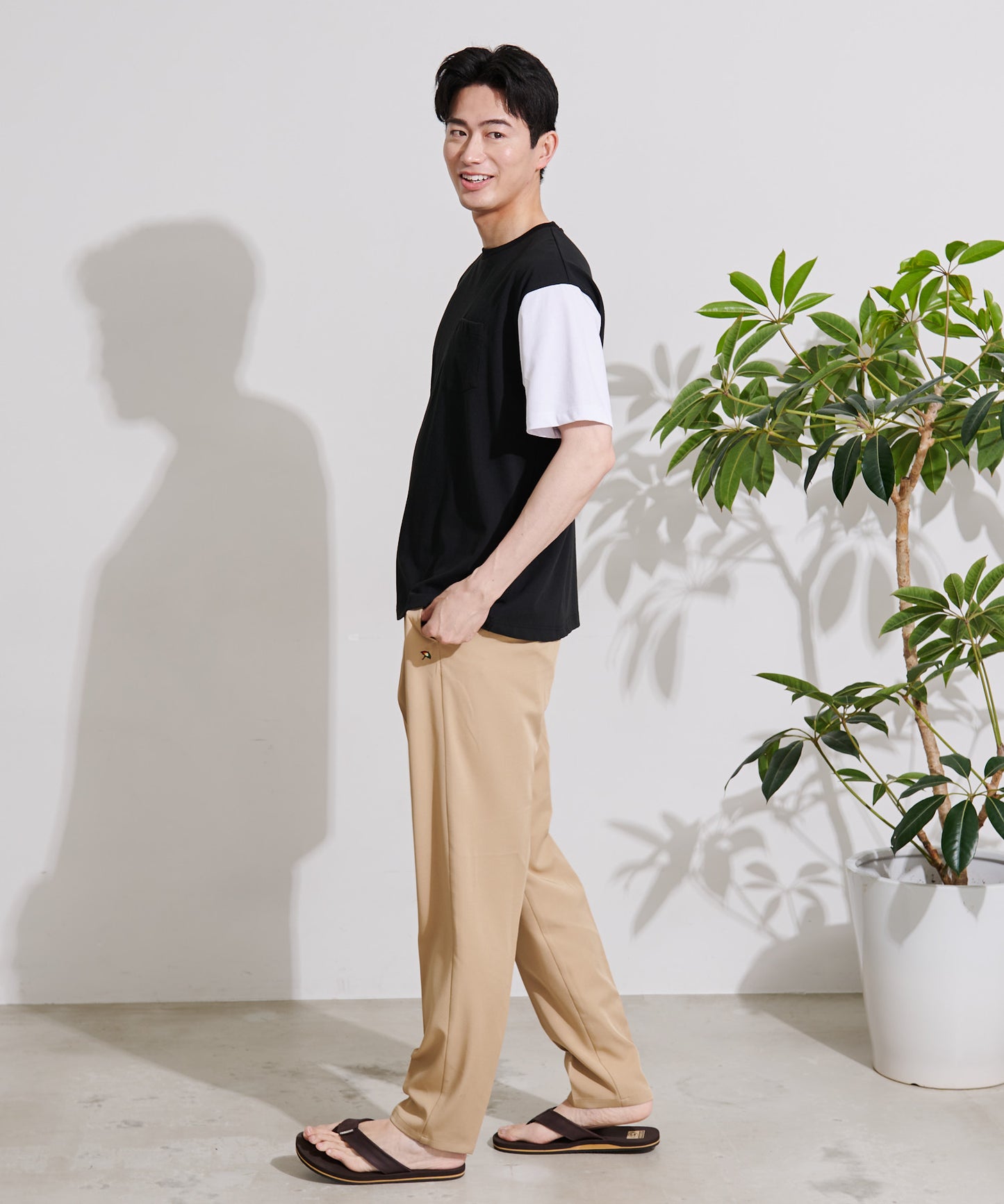 【残り2点】USAコットン配色Tシャツ