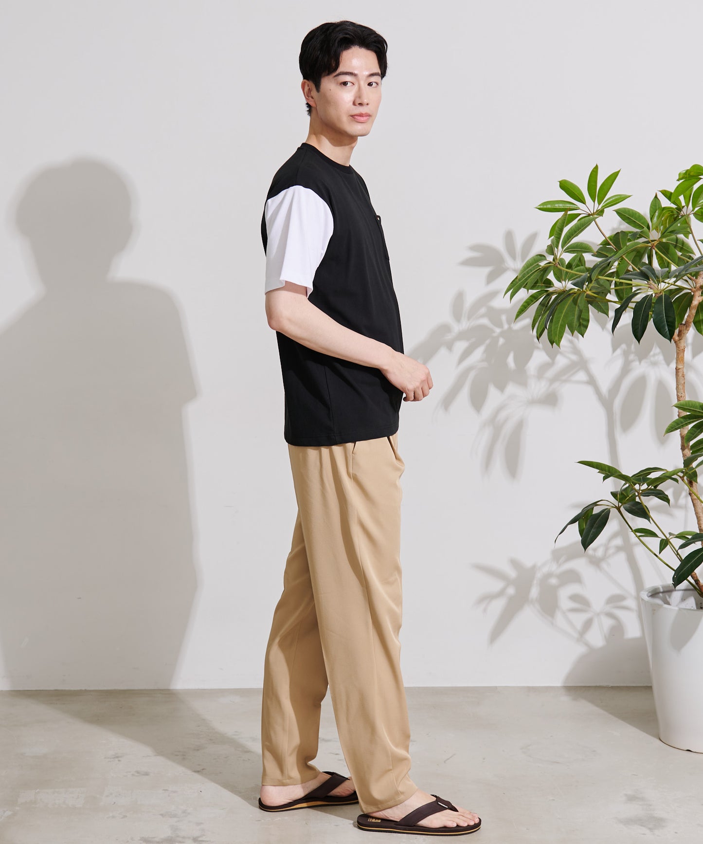 【残り2点】USAコットン配色Tシャツ
