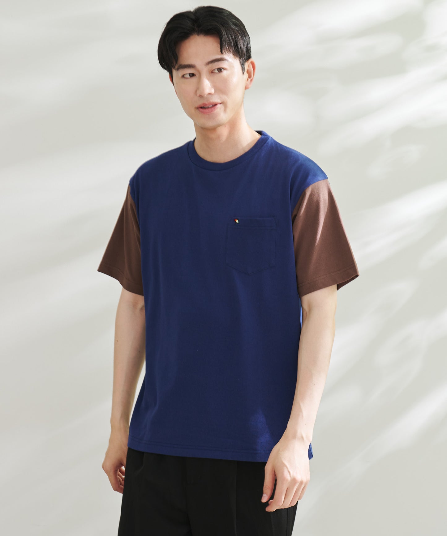【残り2点】USAコットン配色Tシャツ