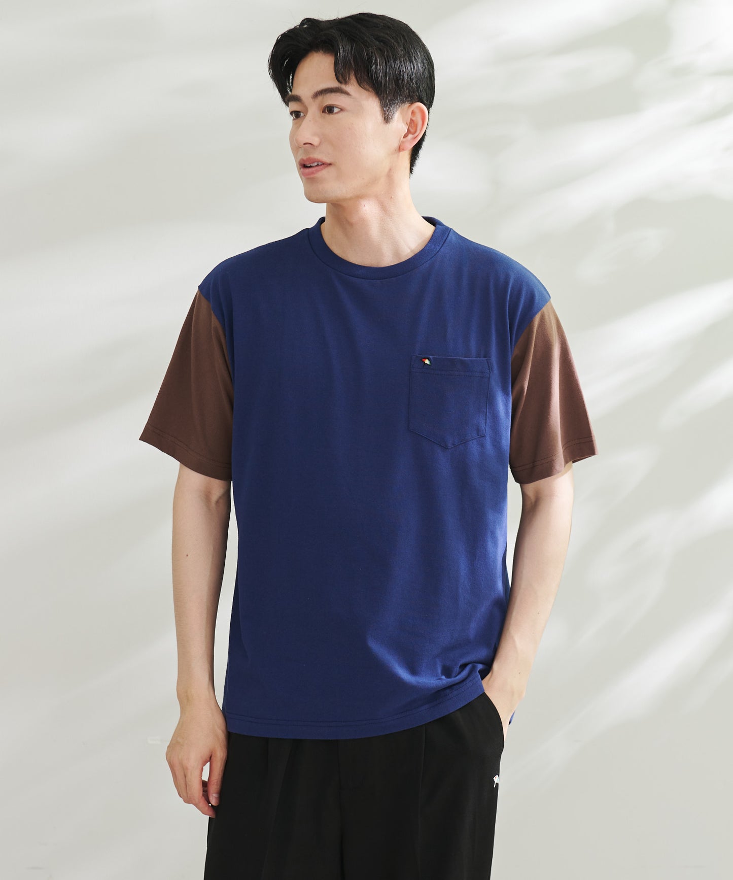 【残り2点】USAコットン配色Tシャツ