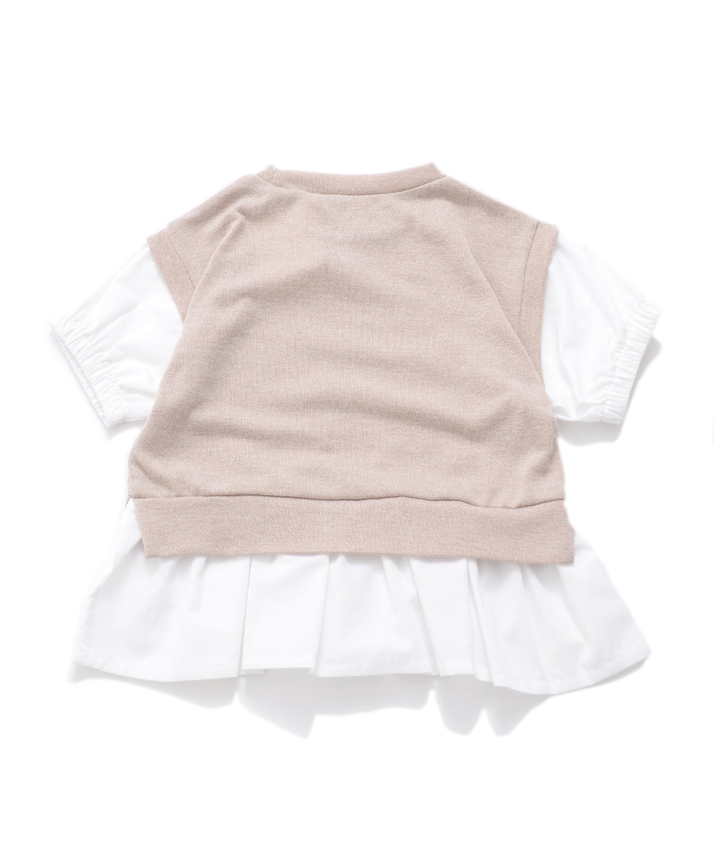 【残り2点】ニットフェイクレイヤードTシャツ【キッズ】