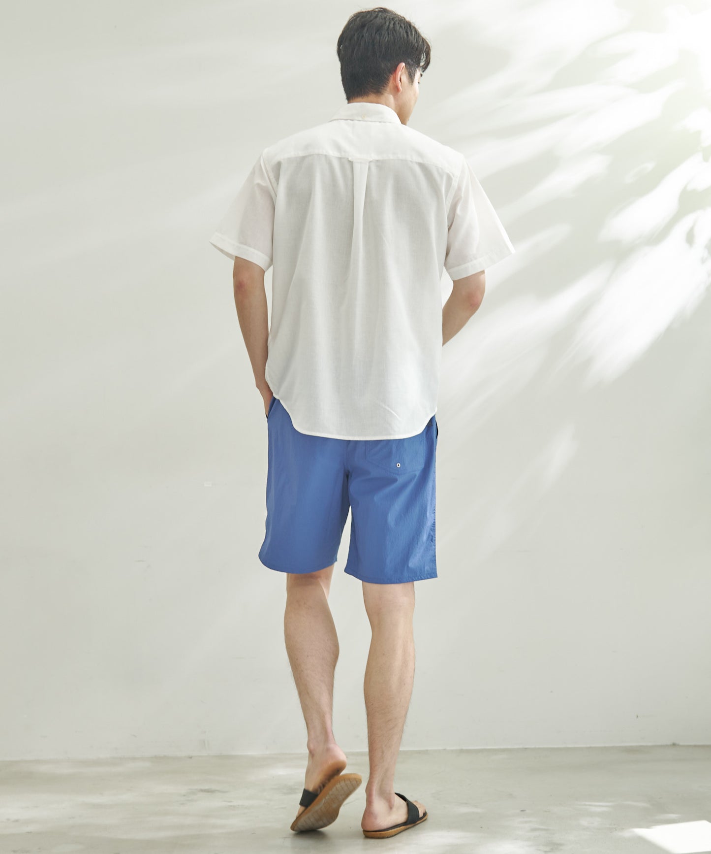 リネンブレンド シェア半袖シャツ
