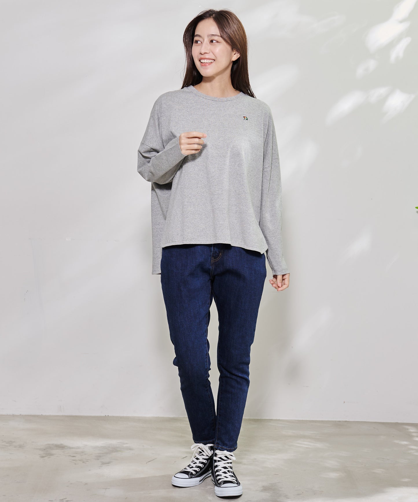 ラウンドヘム ロングスリーブワイドTEE