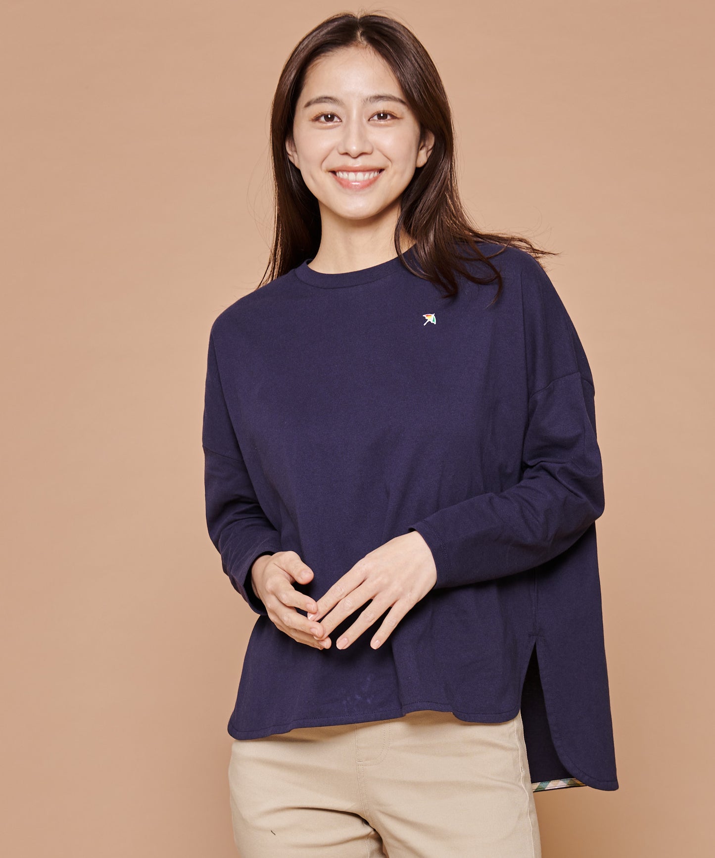 ラウンドヘム ロングスリーブワイドTEE