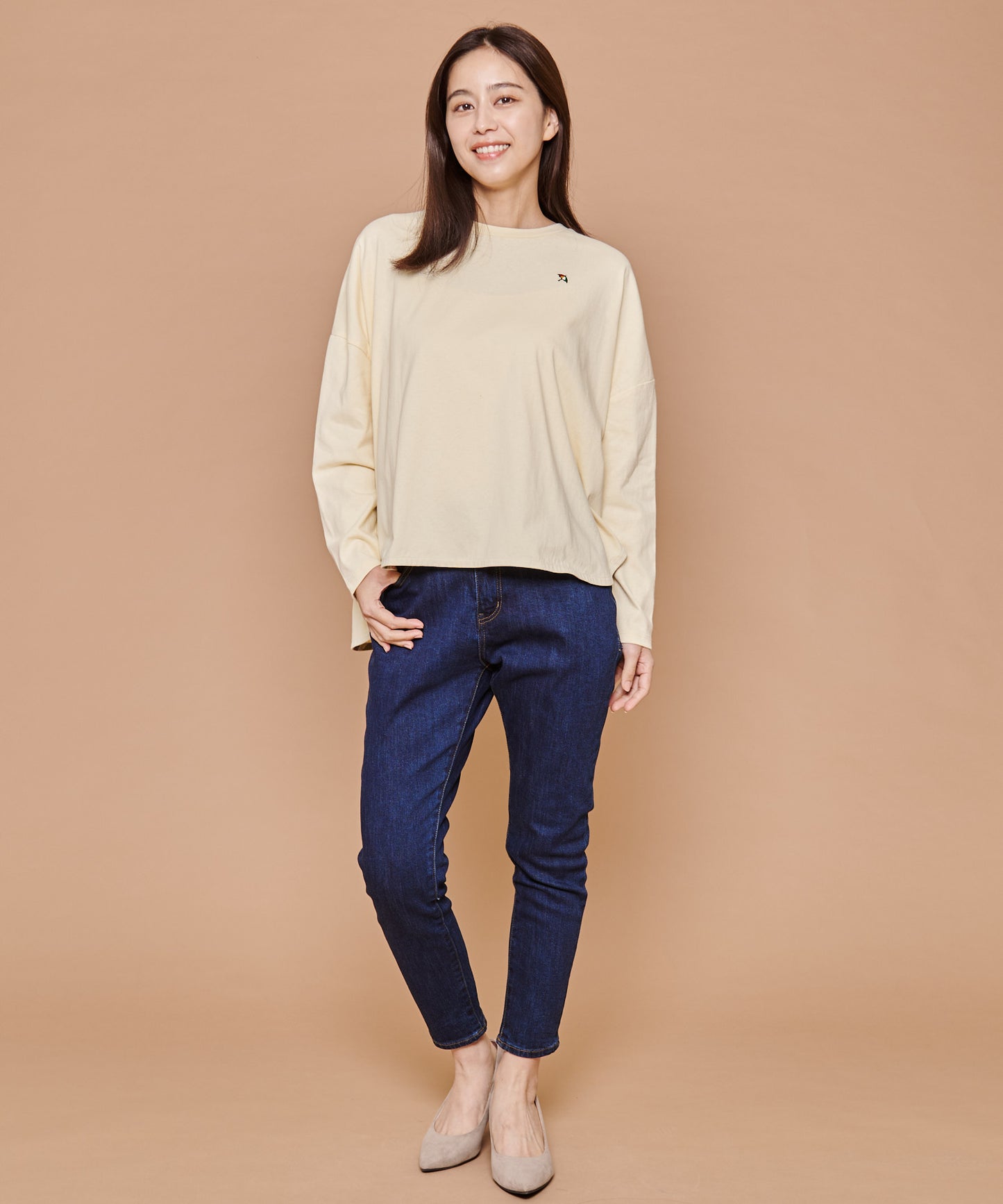 ラウンドヘム ロングスリーブワイドTEE