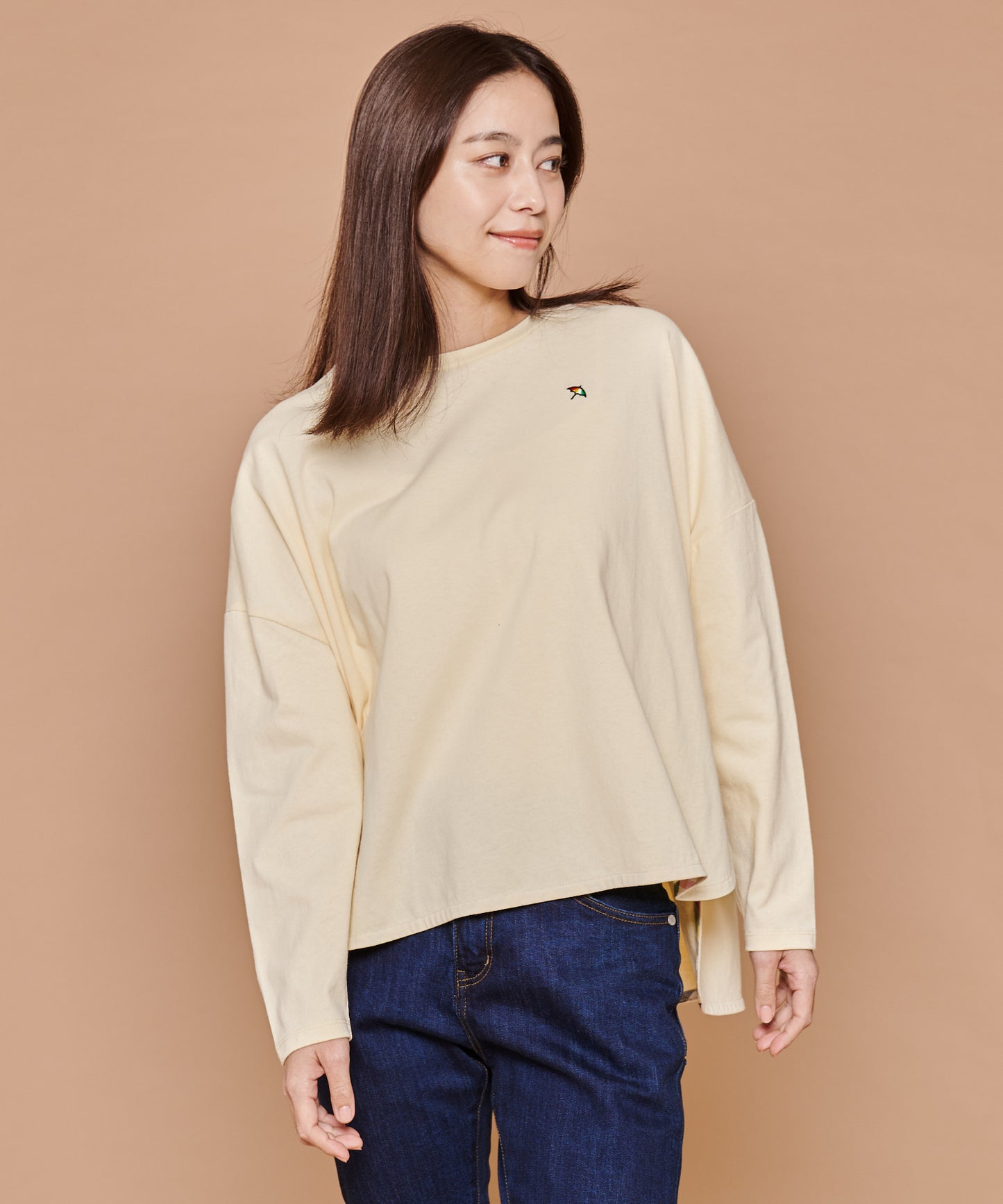 ラウンドヘム ロングスリーブワイドTEE