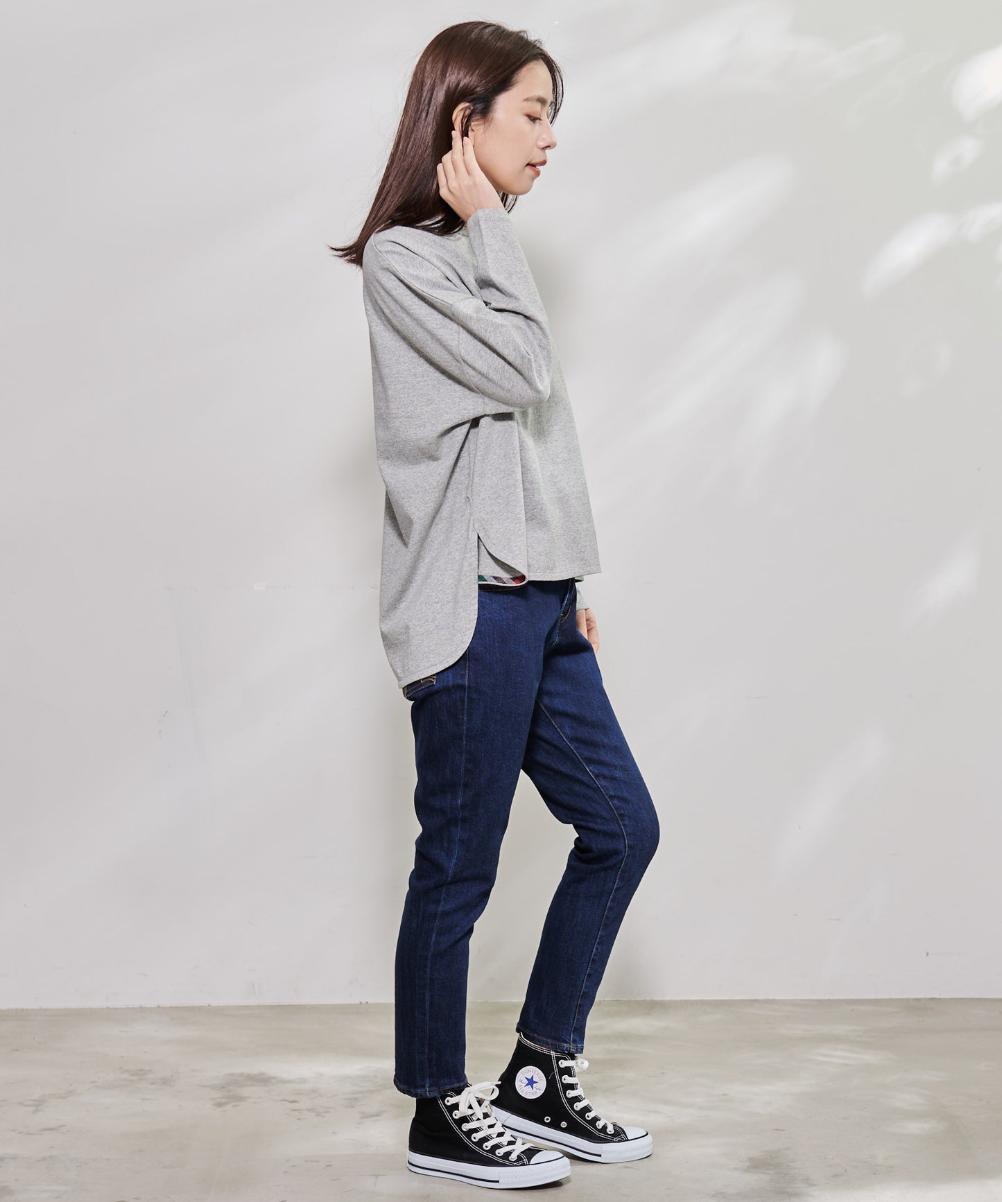 ラウンドヘム ロングスリーブワイドTEE