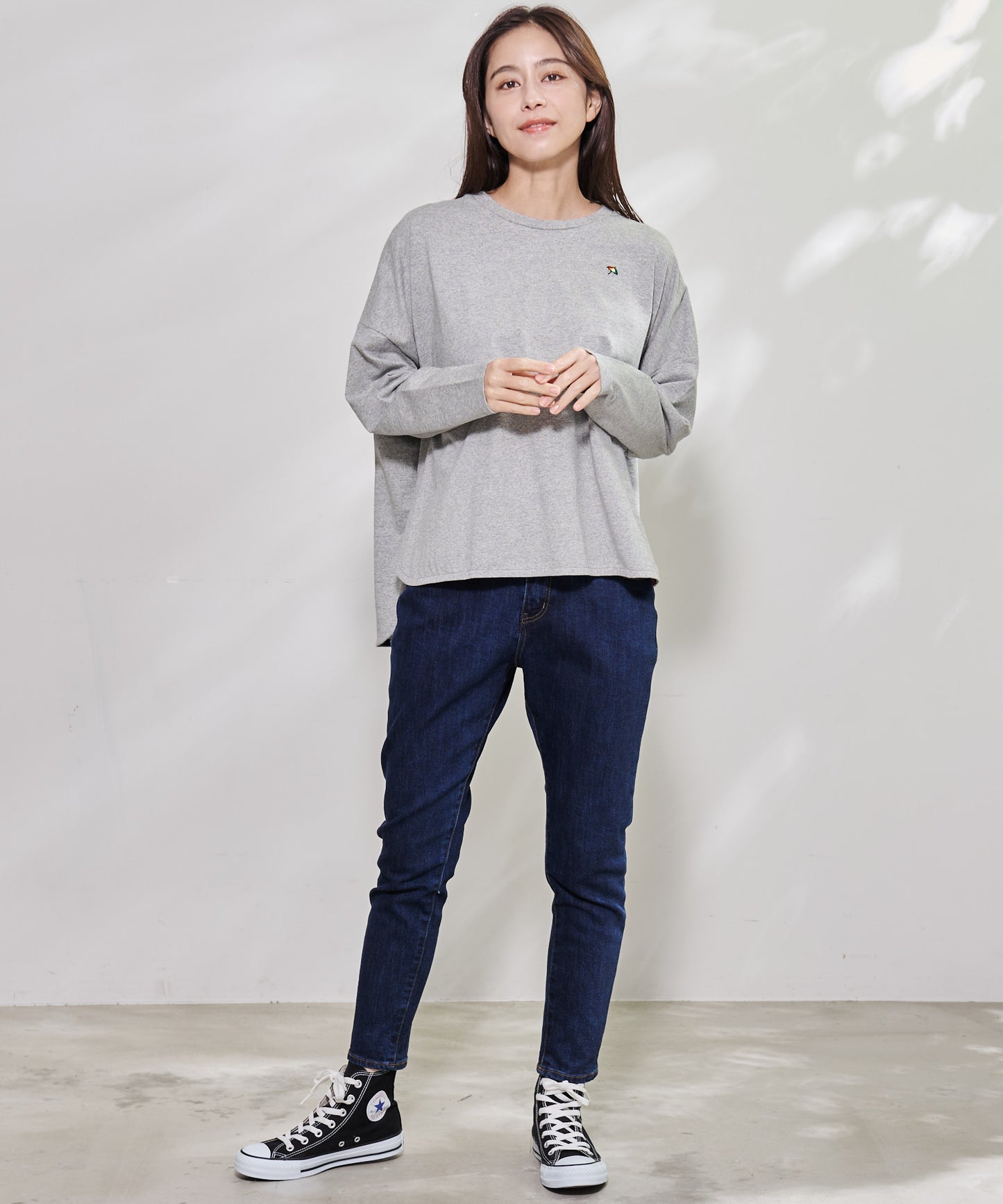 ラウンドヘム ロングスリーブワイドTEE