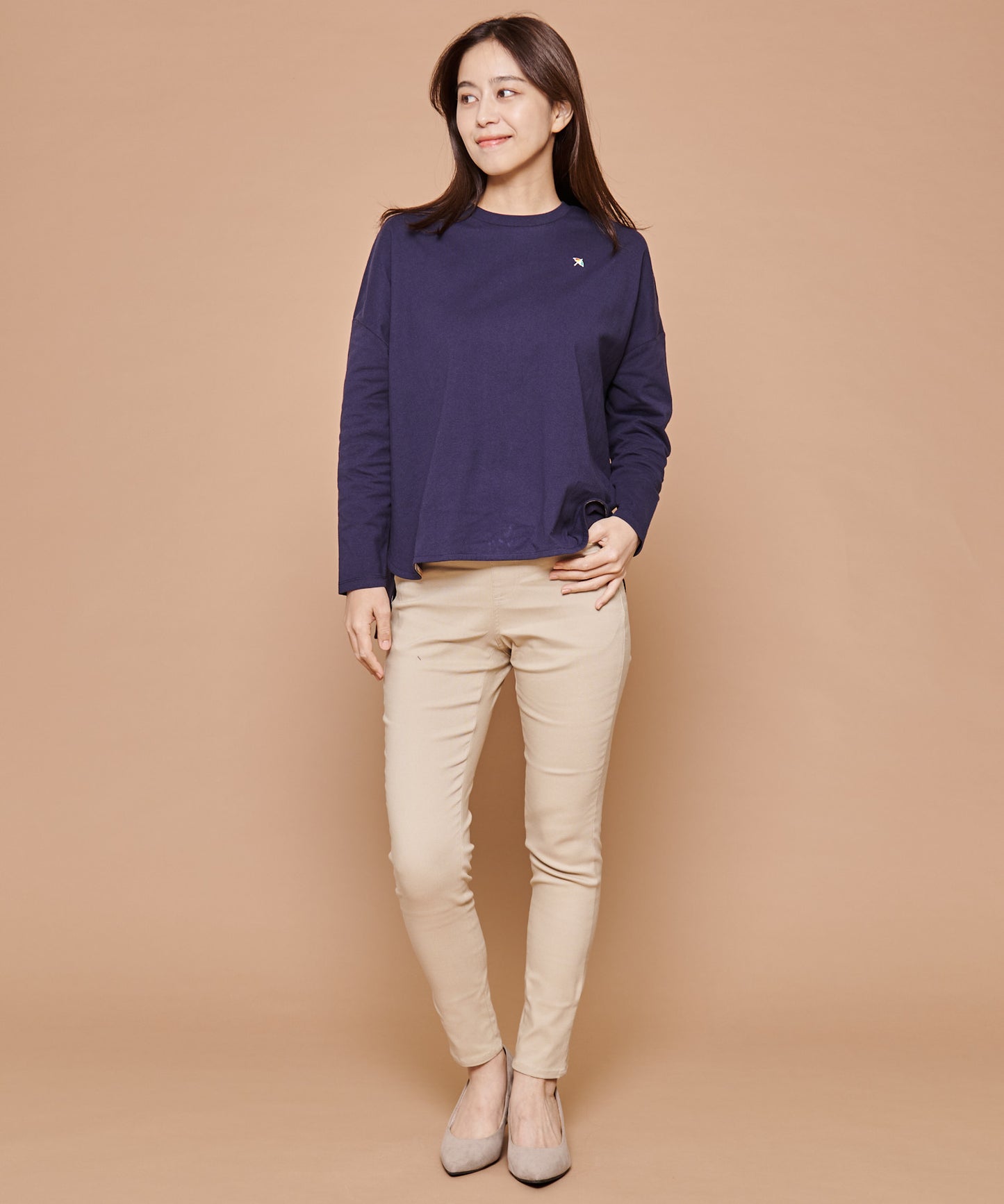 ラウンドヘム ロングスリーブワイドTEE