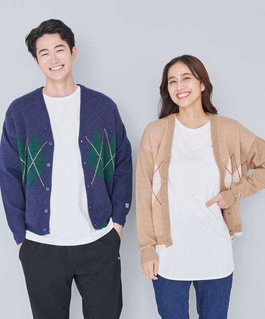 Arnold Palmer 【残り3点】アーガイルニット シェアカーディガン