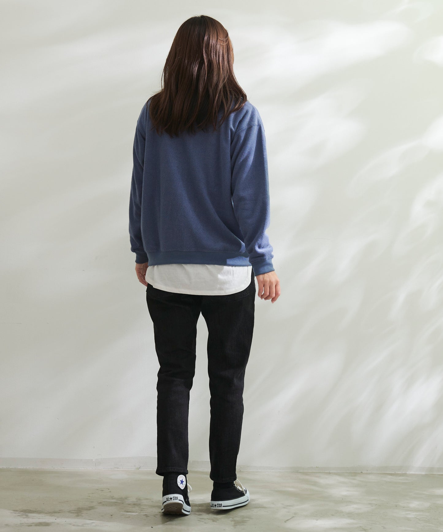 シェア T/Rブークレカーディガン + ロングTシャツセット