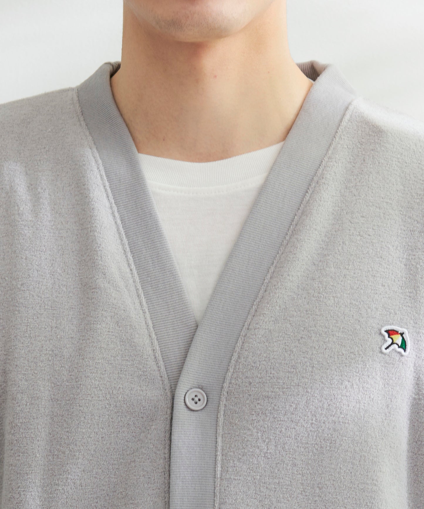 シェア T/Rブークレカーディガン + ロングTシャツセット