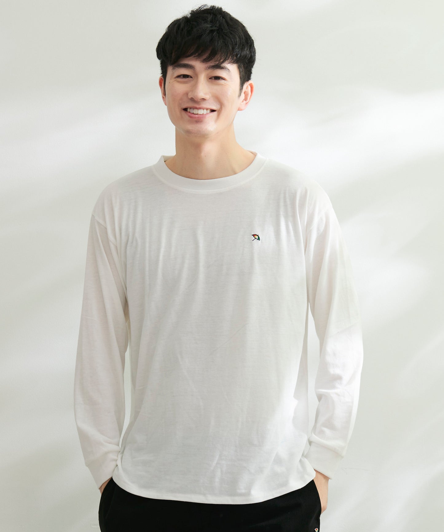 シェア T/Rブークレカーディガン + ロングTシャツセット
