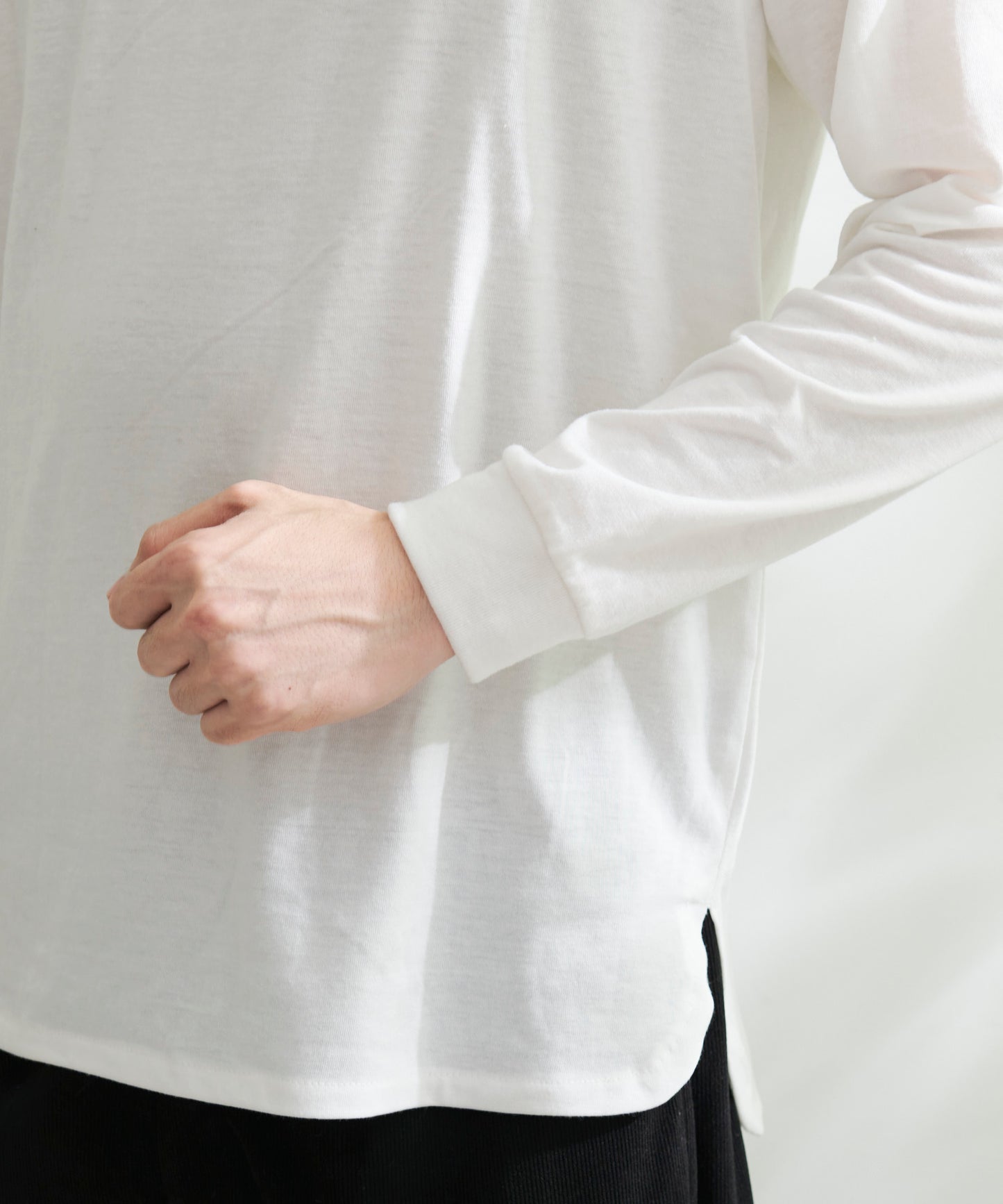 シェア T/Rブークレカーディガン + ロングTシャツセット