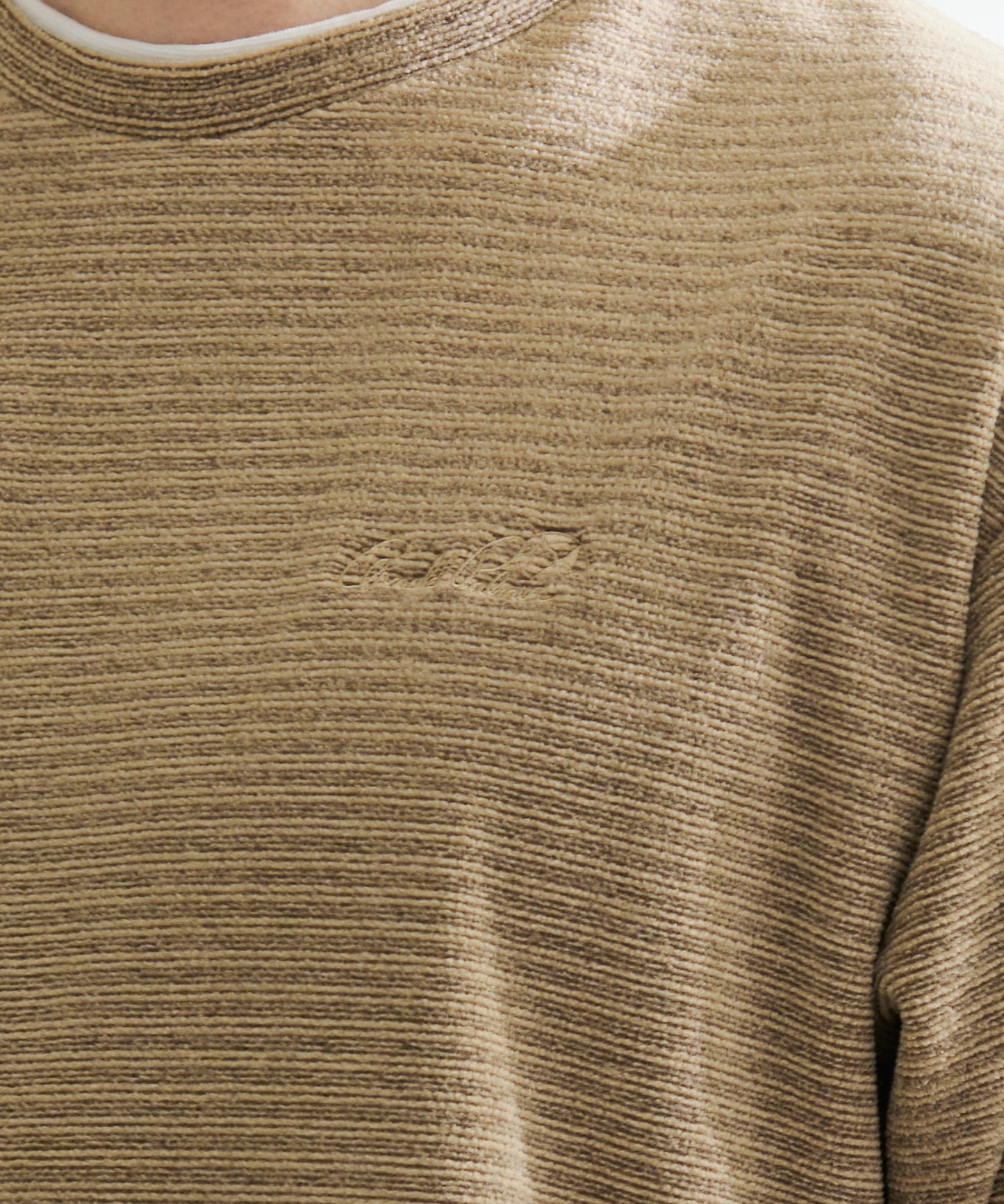 マイクロボーダーフリースフェイクレイヤードロングTシャツ