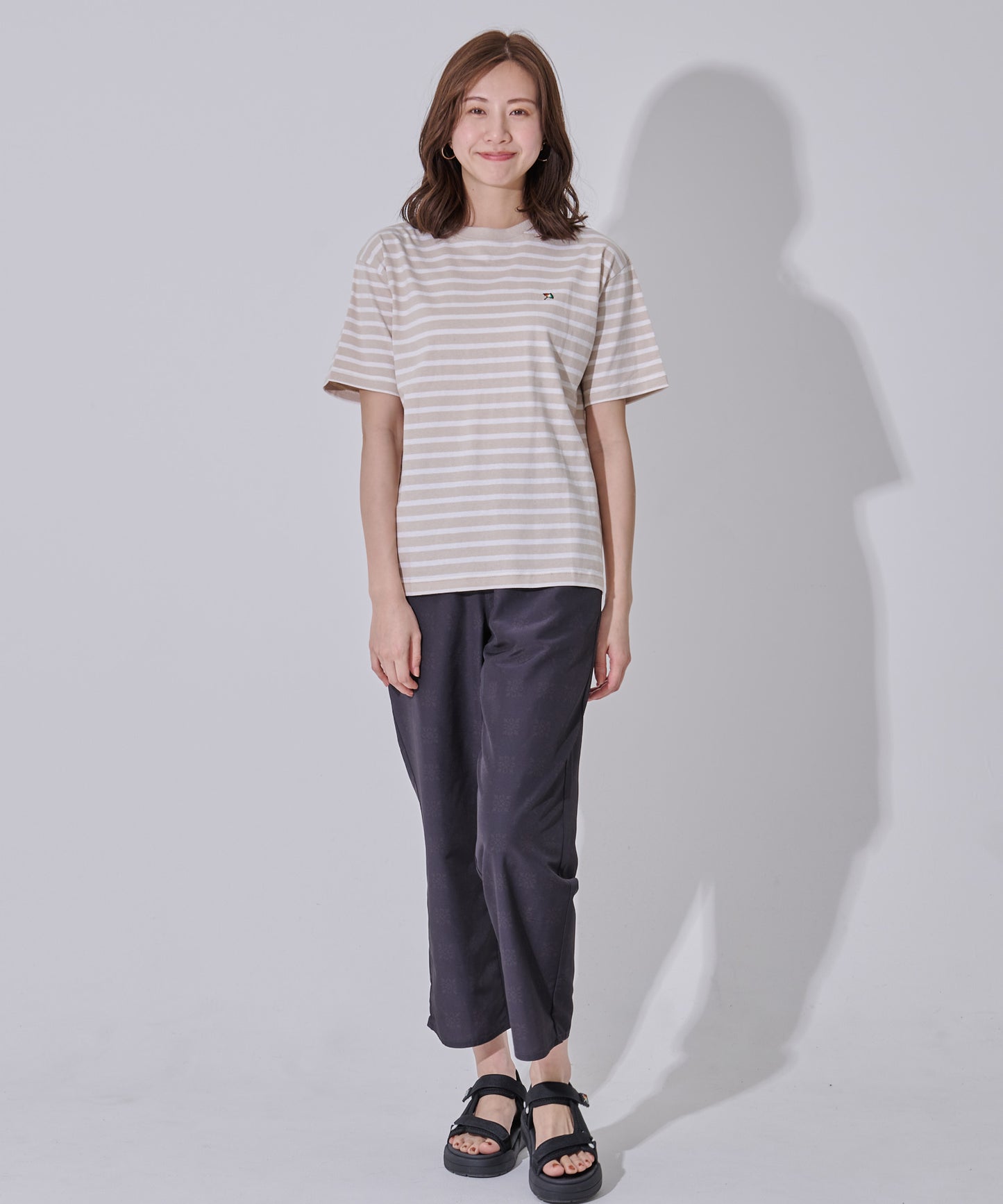 CYCLO ボーダー天竺シェアTシャツ