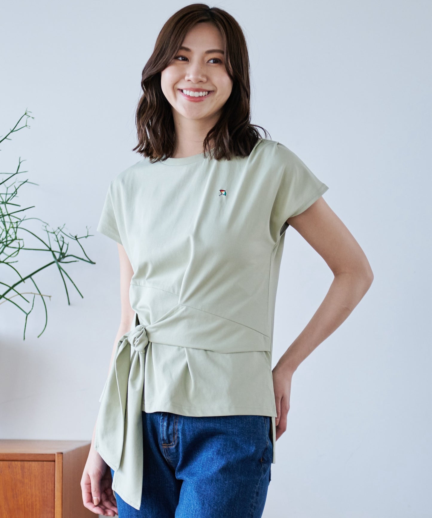 【残り3点】アシメ 前結びTシャツ