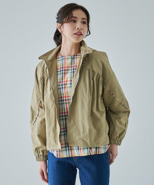 Arnold Palmer パーマーチェック パイピングギャザー ジャケット