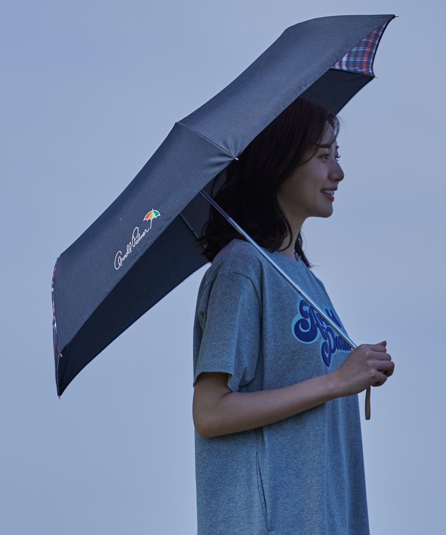 パネルパーマーチェック晴雨兼用 シェア折り畳み傘