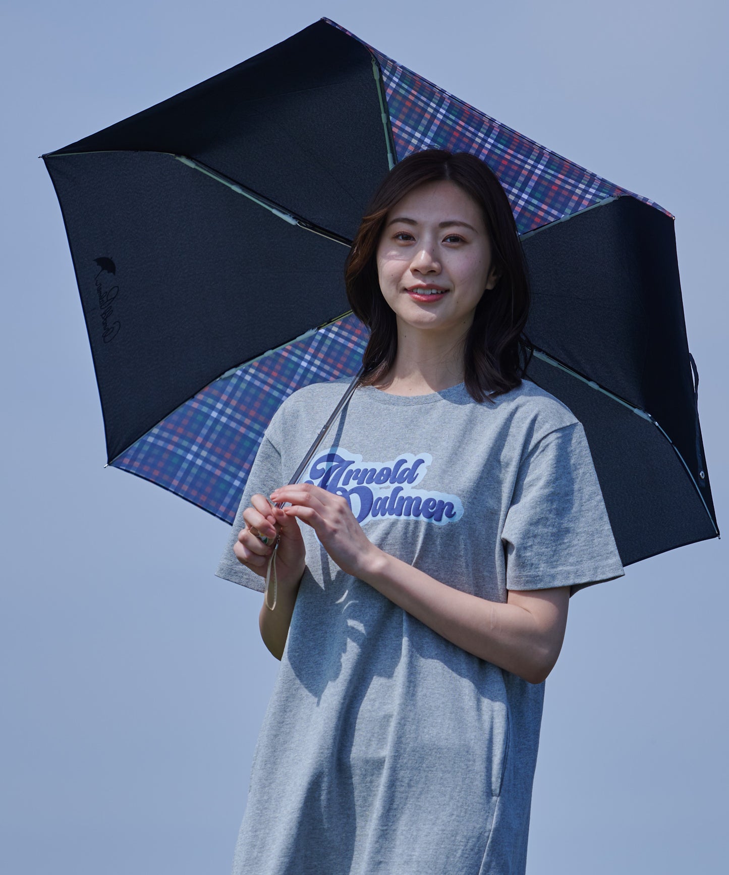 パネルパーマーチェック晴雨兼用 シェア折り畳み傘