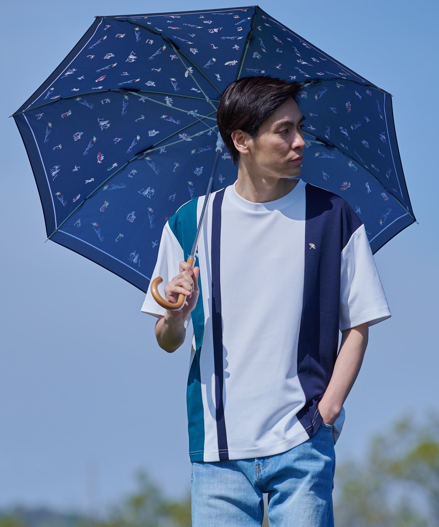 【残り2点】アート総柄晴雨兼用シェア長傘 ※ラッピング対応不可