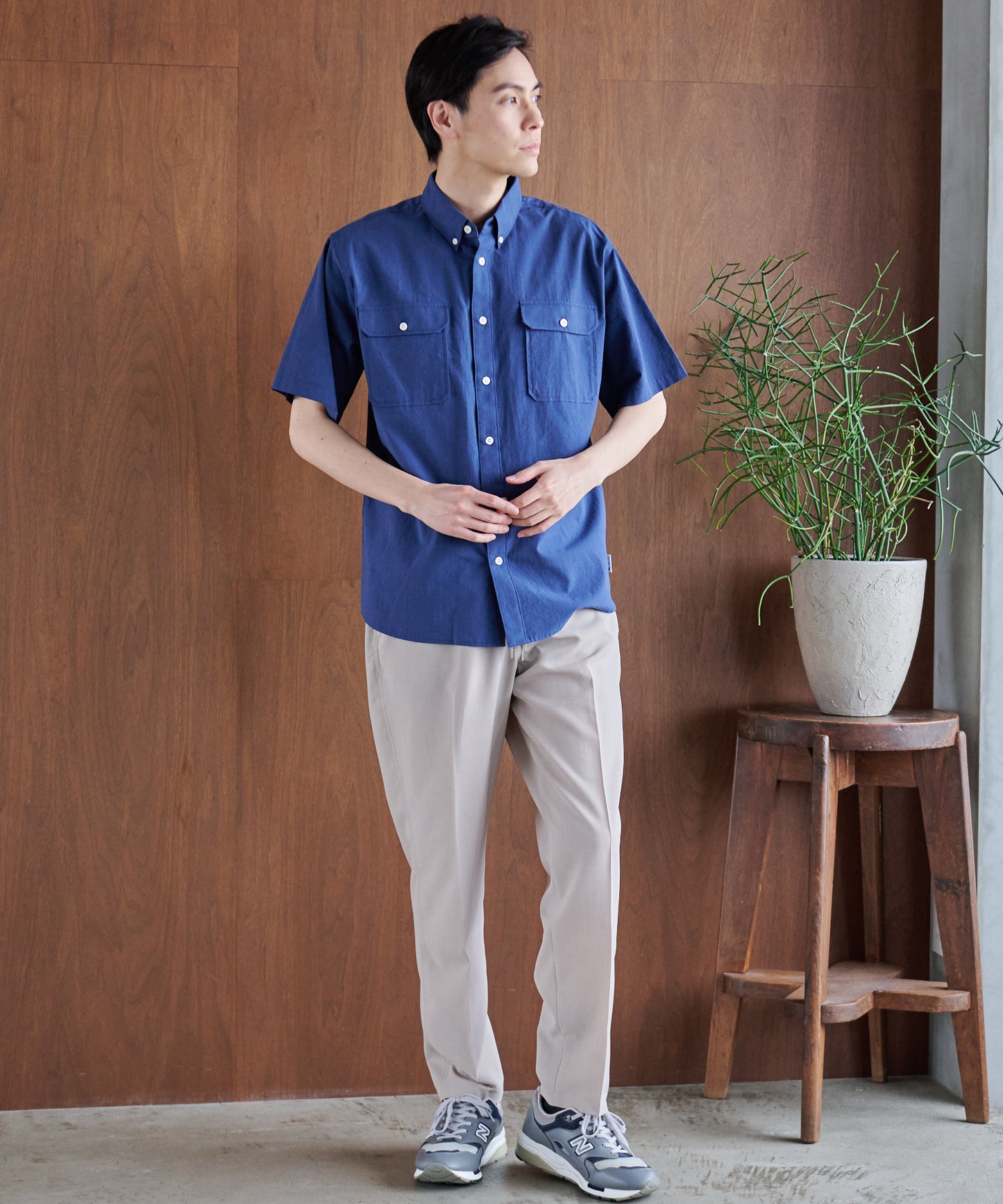 セルロースコットン 半袖シャツ
