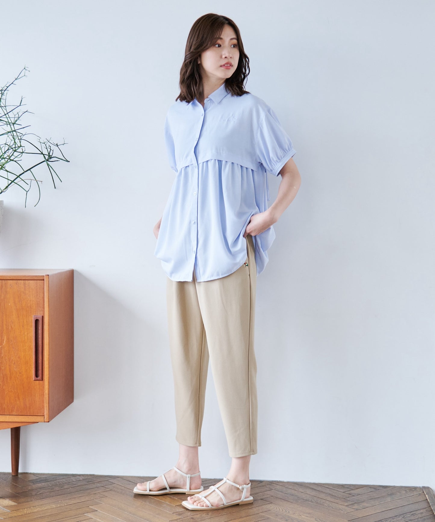 バックシャーリング シャツブラウス