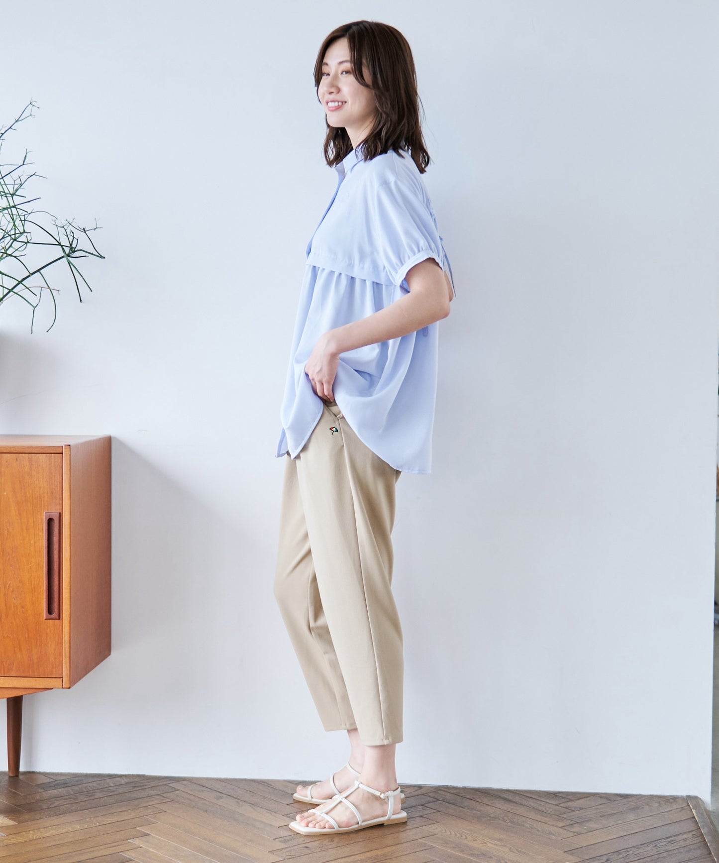 バックシャーリング シャツブラウス