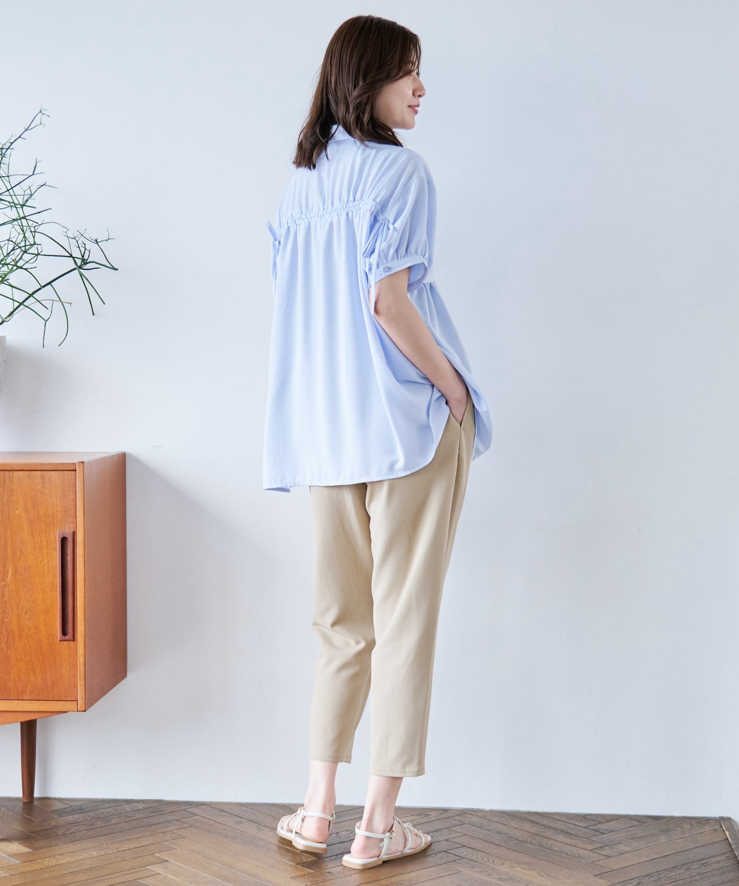 バックシャーリング シャツブラウス