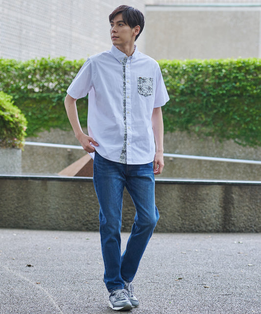 Arnold Palmer バンダナ切替半袖シャツ