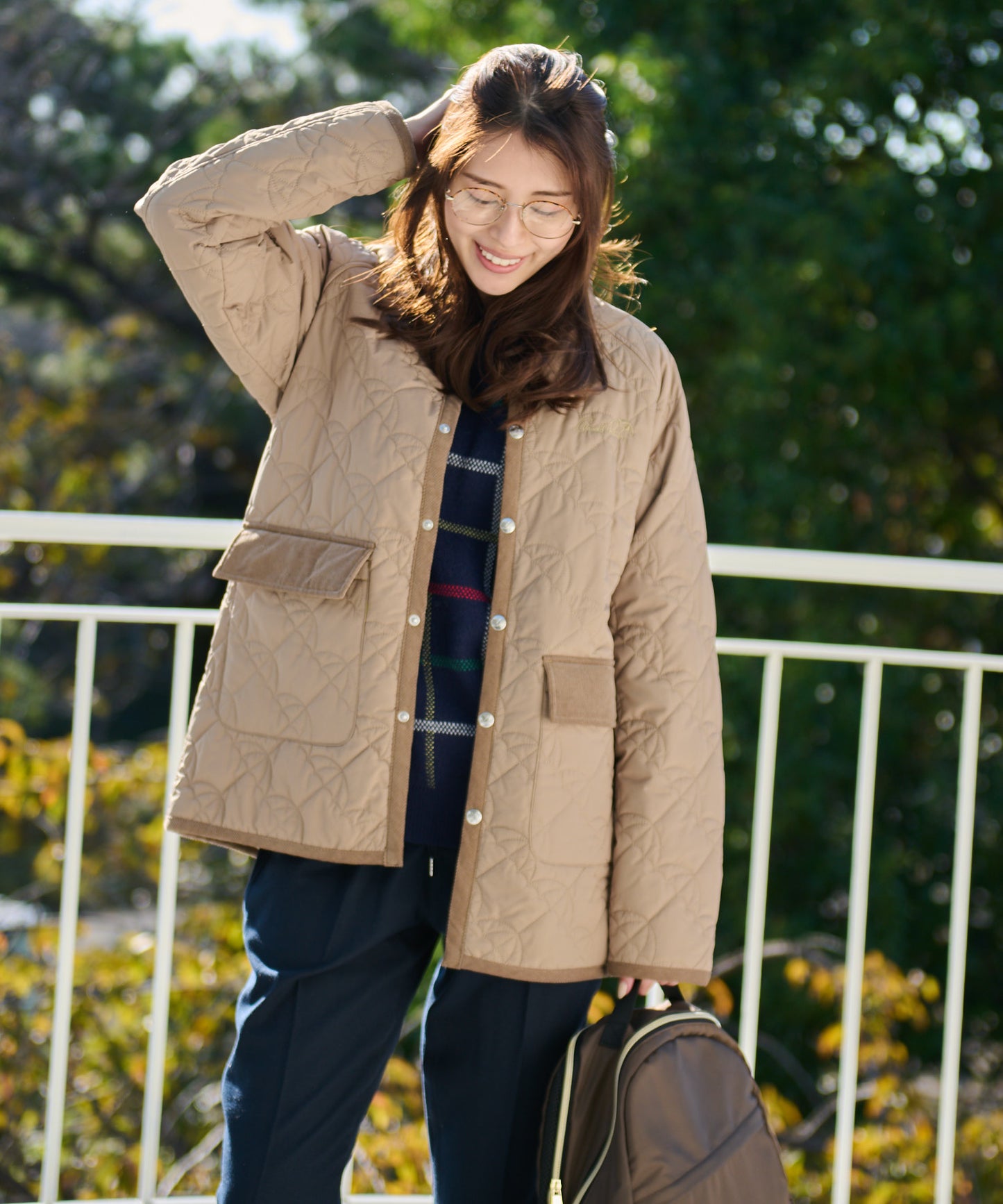 【残り1点】アンブレラキルティングシェアコート