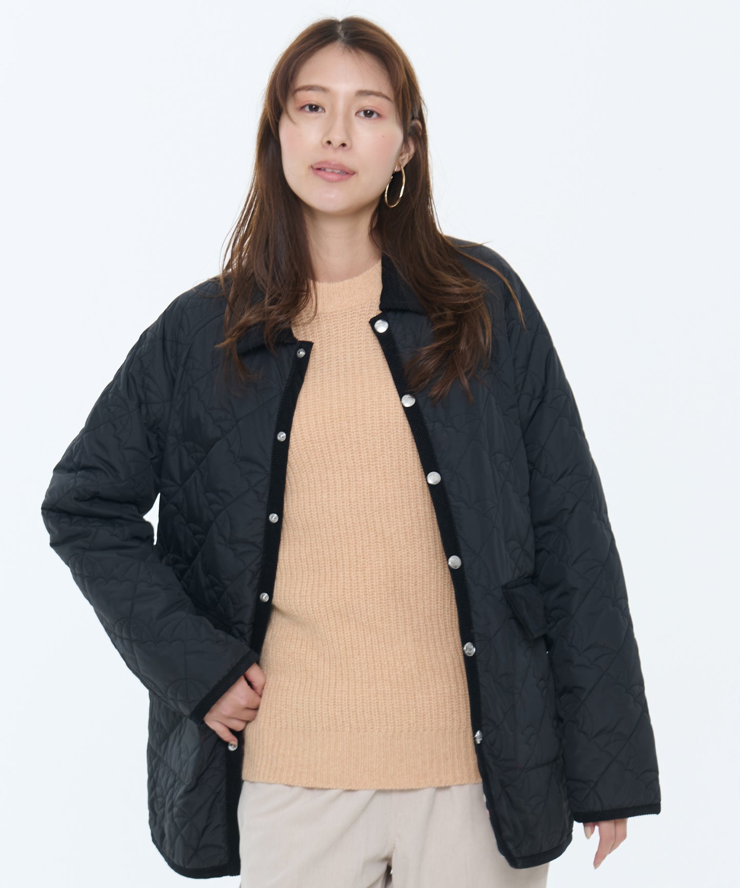 【残り1点】アンブレラキルティングシェアコート