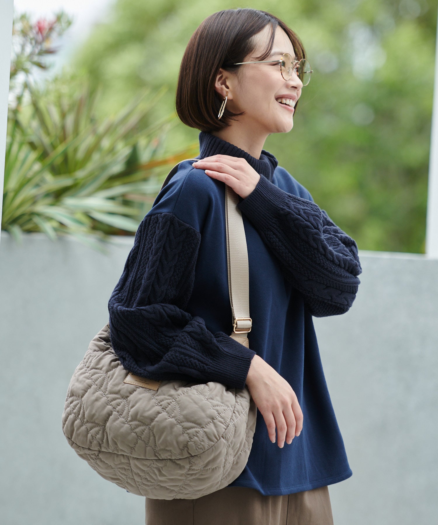 傘キルト中わたショルダーバッグ（ショルダーバッグ/レディース  