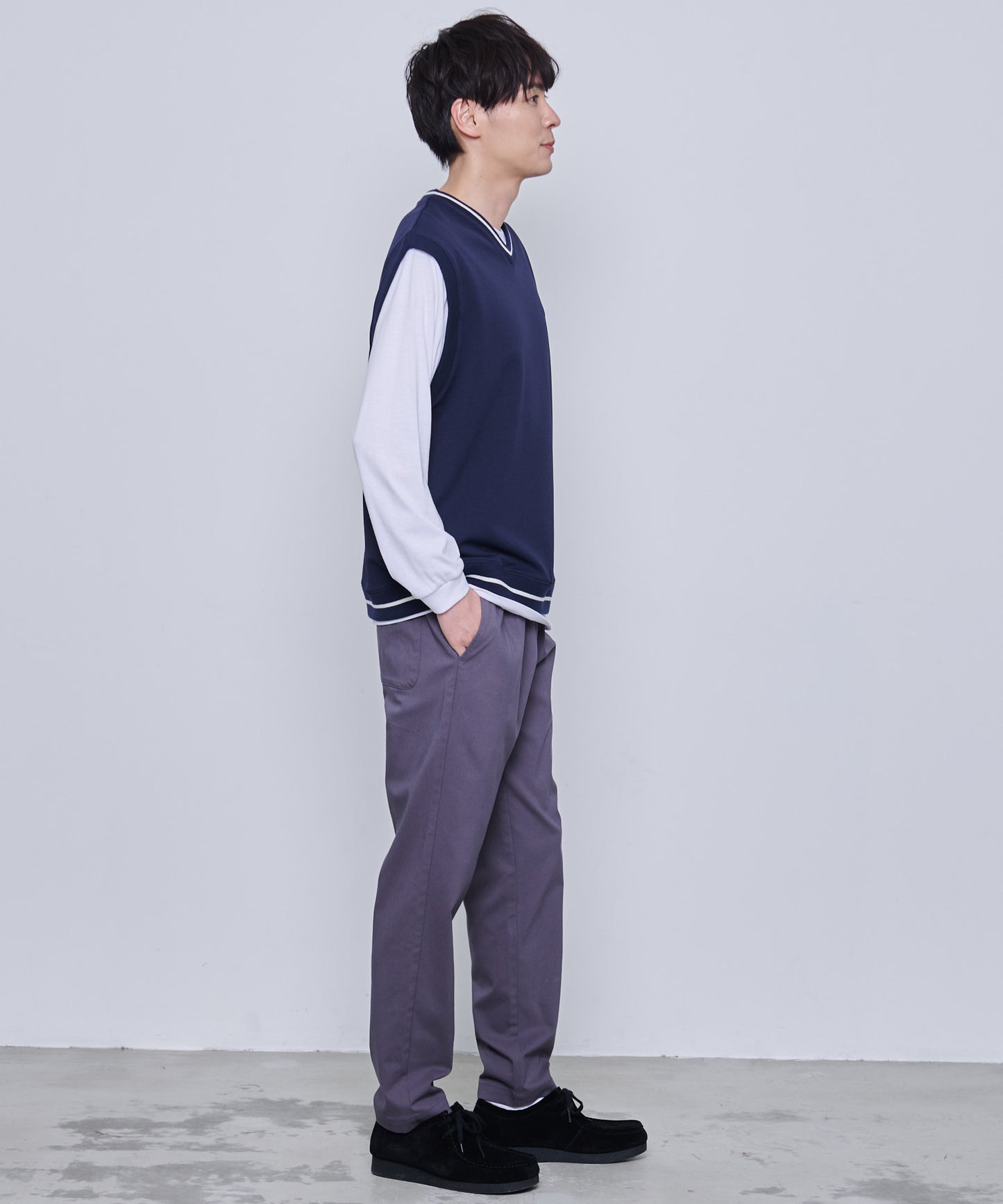 【残り1点】カットカルゼベスト×ロングTシャツセット