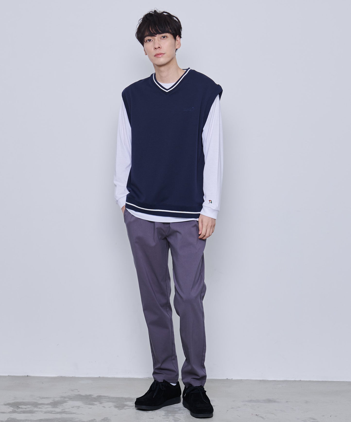 【残り1点】カットカルゼベスト×ロングTシャツセット