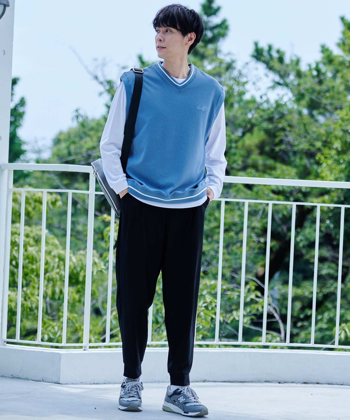 【残り1点】カットカルゼベスト×ロングTシャツセット