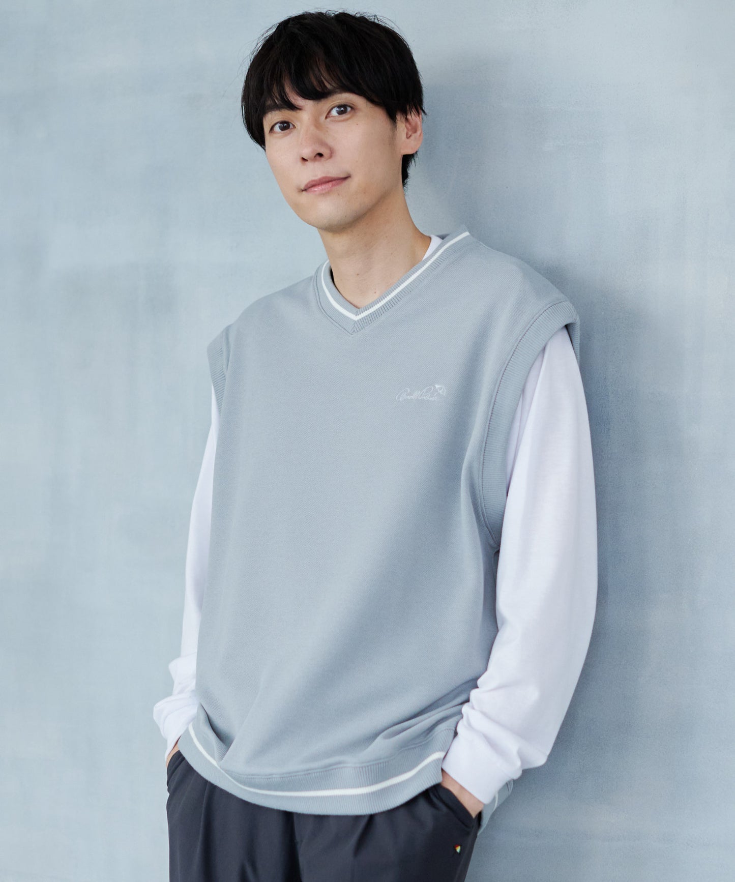 【残り1点】カットカルゼベスト×ロングTシャツセット