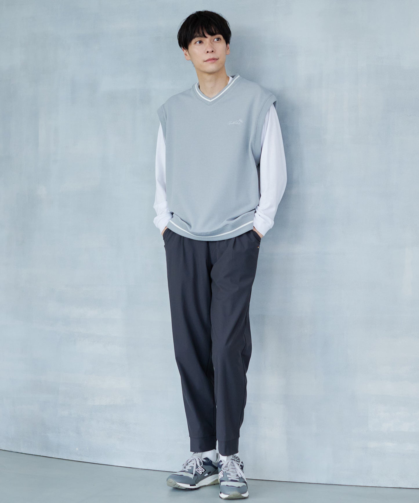 【残り1点】カットカルゼベスト×ロングTシャツセット