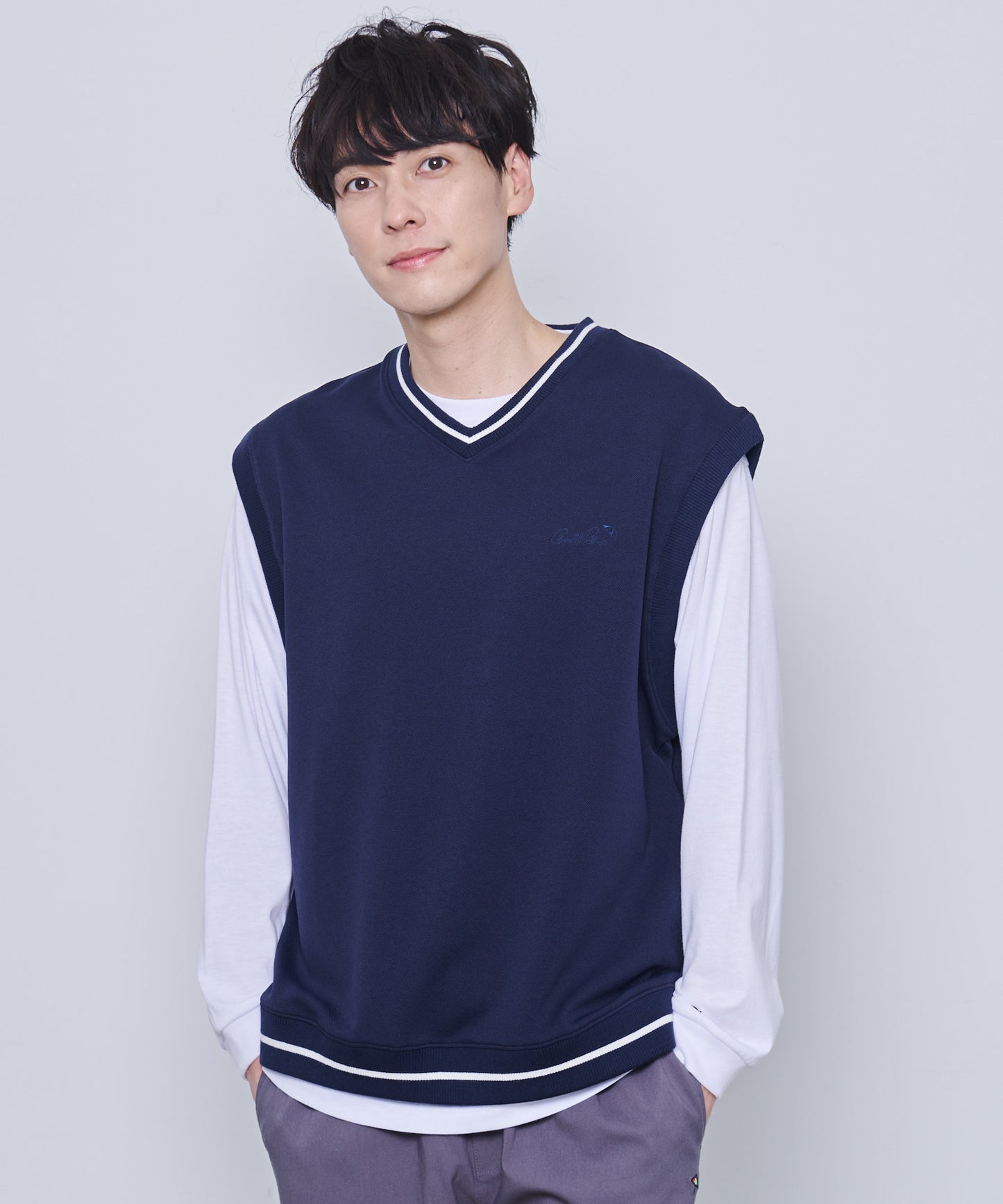 【残り1点】カットカルゼベスト×ロングTシャツセット