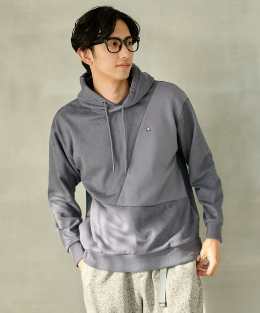 Arnold Palmer スウェード裏フリース異素材ドッキングフーディ